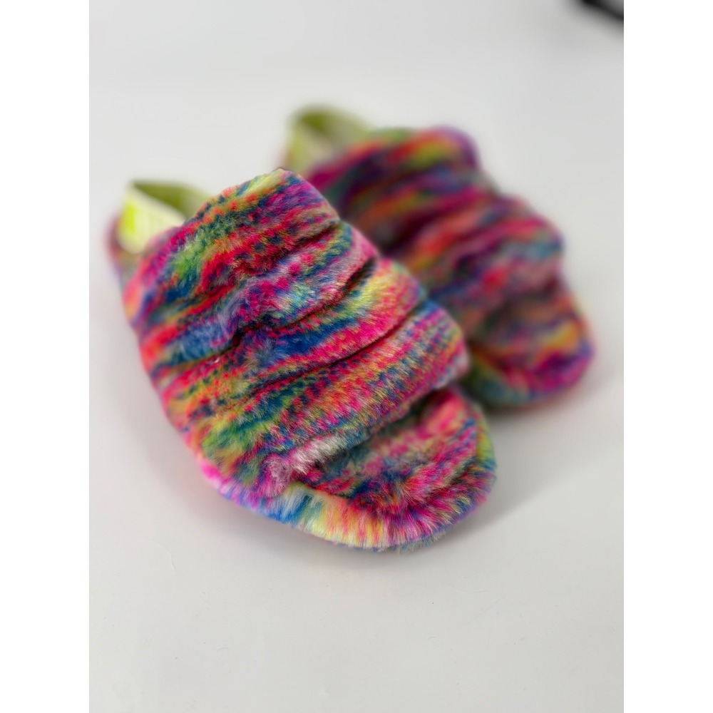 UGG Fluff Yeah Pixelate 1129072K Multicolor Women's Shoes Slippers Size 7